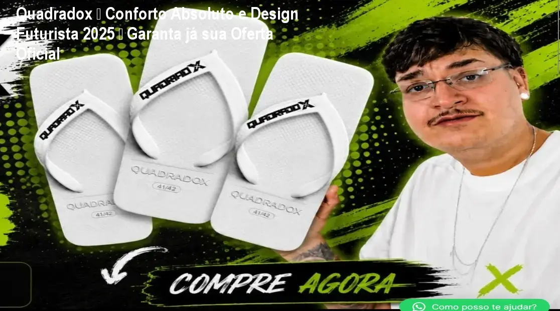 Pessoa usando Quadradox, calçado quadrado que oferece conforto imediato ao caminhar