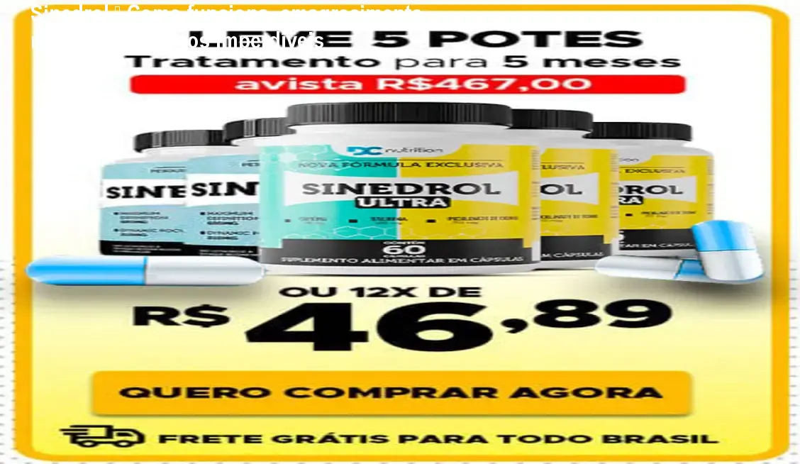 Frasco de Sinedrol ao lado de roupa de banho, mostrando antes e depois da perda de medidas