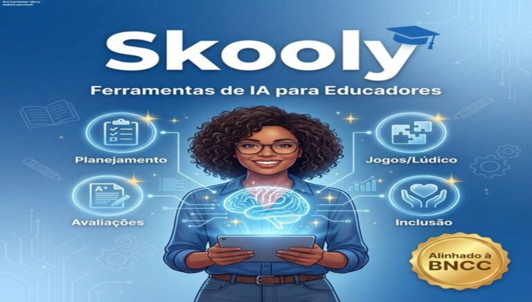 Interface do Skooly IA para Educadores mostrando geração rápida de plano de aula inclusive