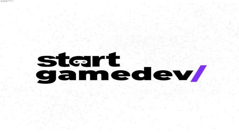 Capa do curso Start Gamedev mostrando como criar um RPG 2D de forma prática
