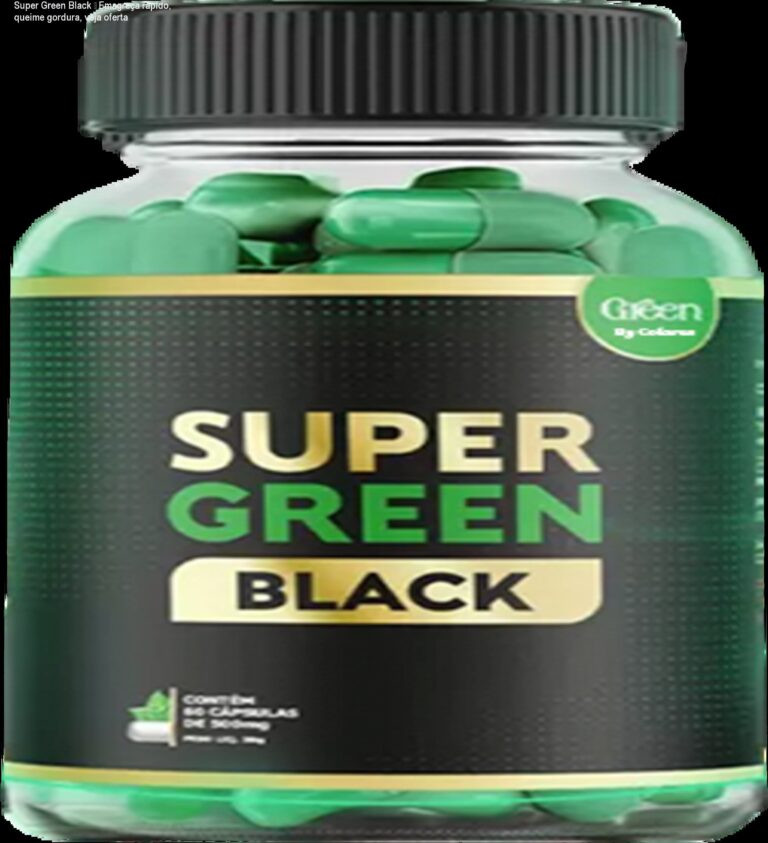 Super Green Black – Emagreça rápido, queime gordura, veja oferta 3 Frasco de Super Green Black com cápsulas para emagrecimento rápido e queima de gordura