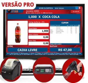Tela do SysOn PDV Pro mostrando vendas em segundos