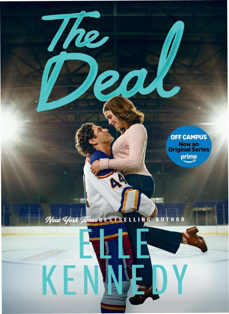Capa do livro The Deal de Elle Kennedy mostrando Hannah e Garrett com clima romântico de hockey romance e fake dating arrangement