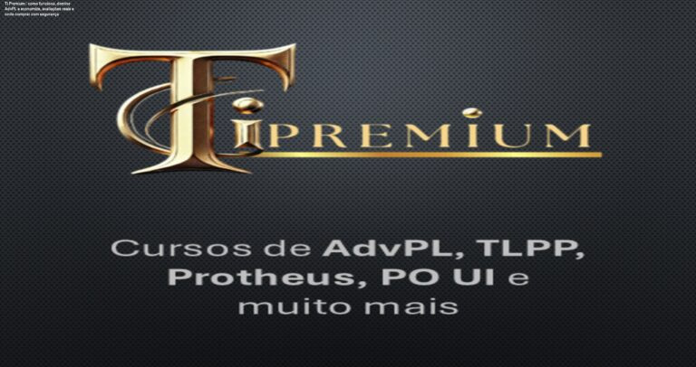 Tela do Ti Premium mostrando aulas de AdvPL e PO UI, destacando o aprendizado prático para desenvolvedores Protheus