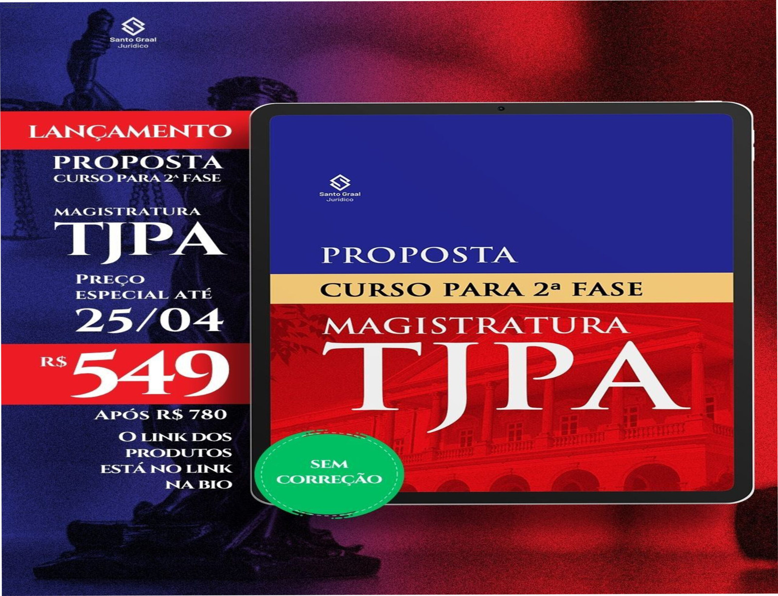 TJPA 2ª fase com correção – Treine sentenças e garanta pontuação 1 Imagem ilustrando curso TJPA 2ª fase com correção, foco em sentenças e simulados FGV