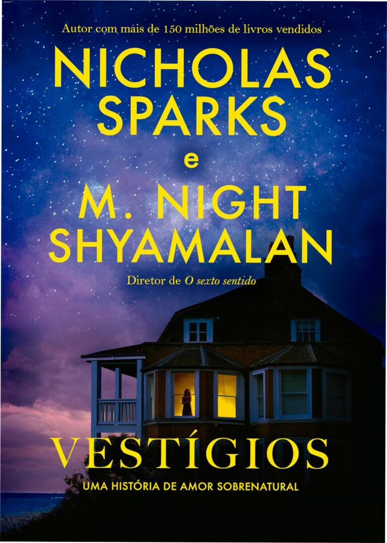 Capa do livro Vestígios de Nicholas Sparks e M. Night Shyamalan, romance com suspense sobrenatural sobre luto e conexão intensa entre Tate e Wren