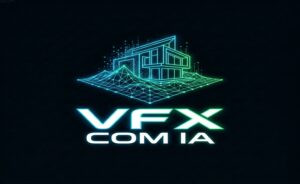Tela de celular mostrando a criação de um vídeo imobiliário com efeitos 3D gerados por IA