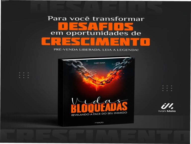 Capa do e‑book Vidas Bloqueadas de Ivan Maia mostrando método de 9 forças bloqueadoras