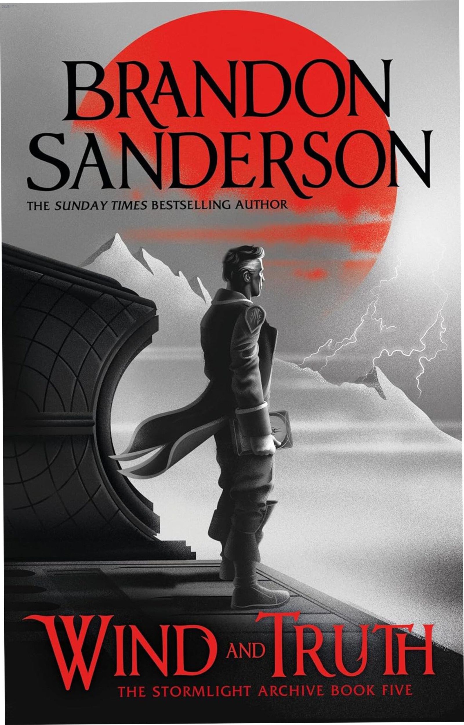 Capa do eBook Wind and Truth de Brandon Sanderson, romance épico de fantasia