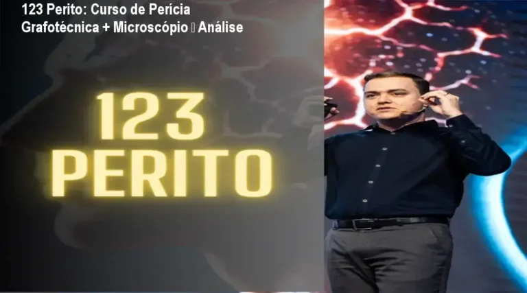 Imagem promocional do curso 123 Perito com microscópio digital incluso e oferta oficial