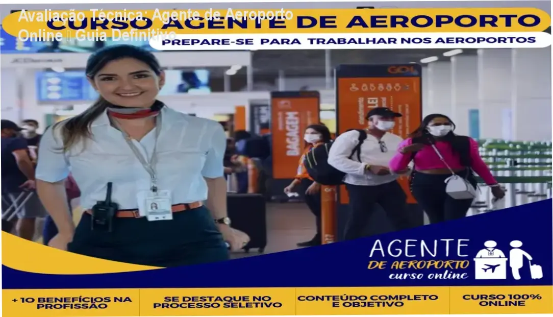 Imagem ilustrando o curso online Agente de Aeroporto com foco em preparação para processos seletivos