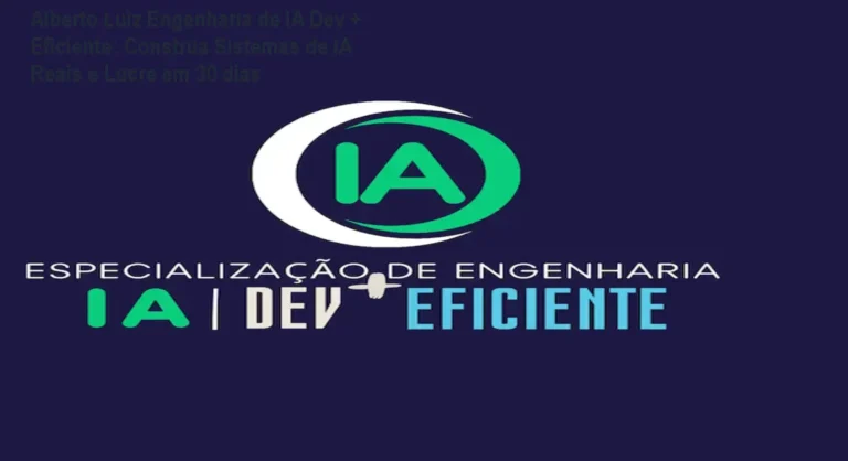 Alberto Luiz Engenharia de IA Dev + Eficiente: Construa Sistemas de IA Reais e Lucre em 30 dias 5 Desenvolvedor construindo um sistema de IA que conecta LLMs, RAG e dados reais