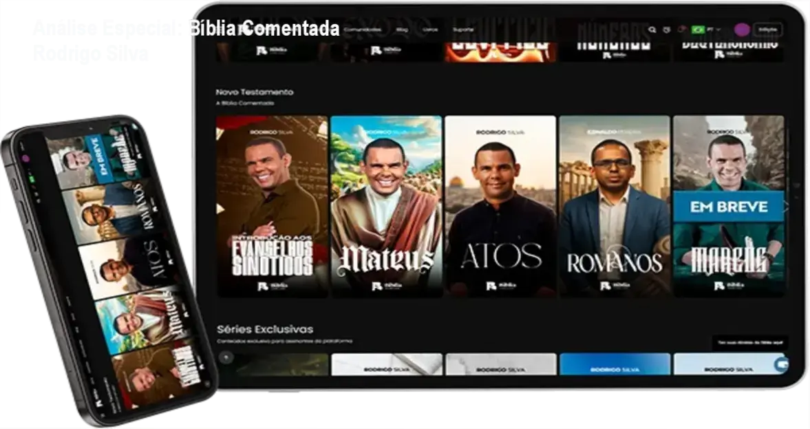 Capa informativa sobre o tema Bíblia Comentada Rodrigo Silva