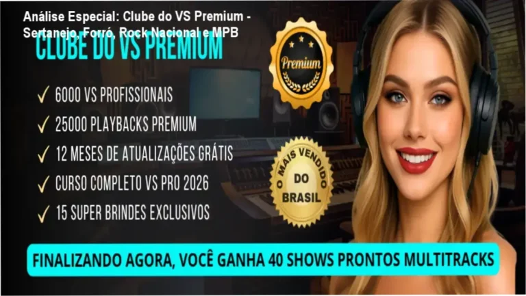 Capa informativa sobre o tema Clube do VS Premium - Sertanejo, Forró, Rock Nacional e MPB