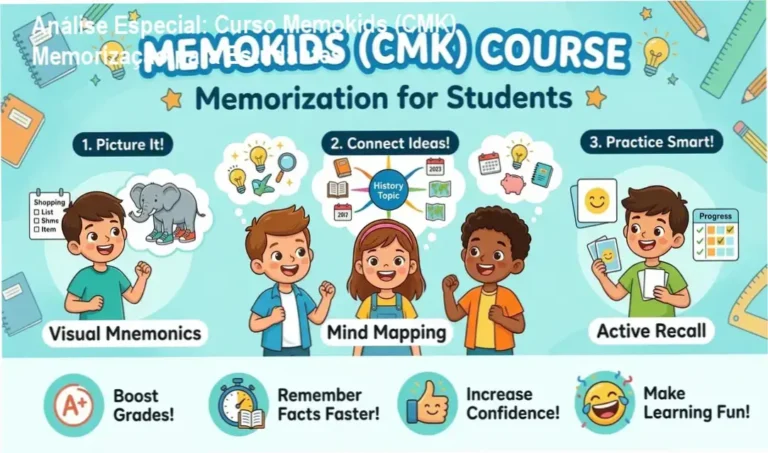 Capa informativa sobre o tema Curso Memokids (CMK) Memorização para Estudantes