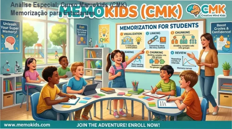 Análise Especial: Curso Memokids (CMK) Memorização para Estudantes 7 Capa informativa sobre o tema Curso Memokids (CMK) Memorização para Estudantes