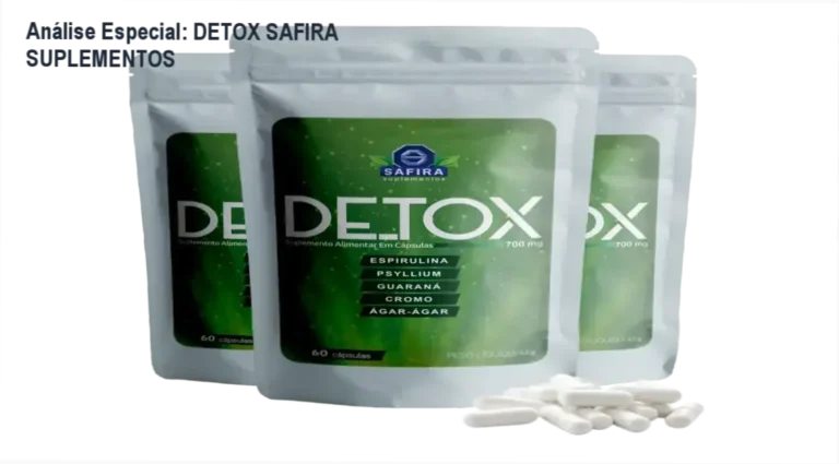 Análise Especial: DETOX SAFIRA SUPLEMENTOS 2 Capa informativa sobre o tema DETOX SAFIRA SUPLEMENTOS