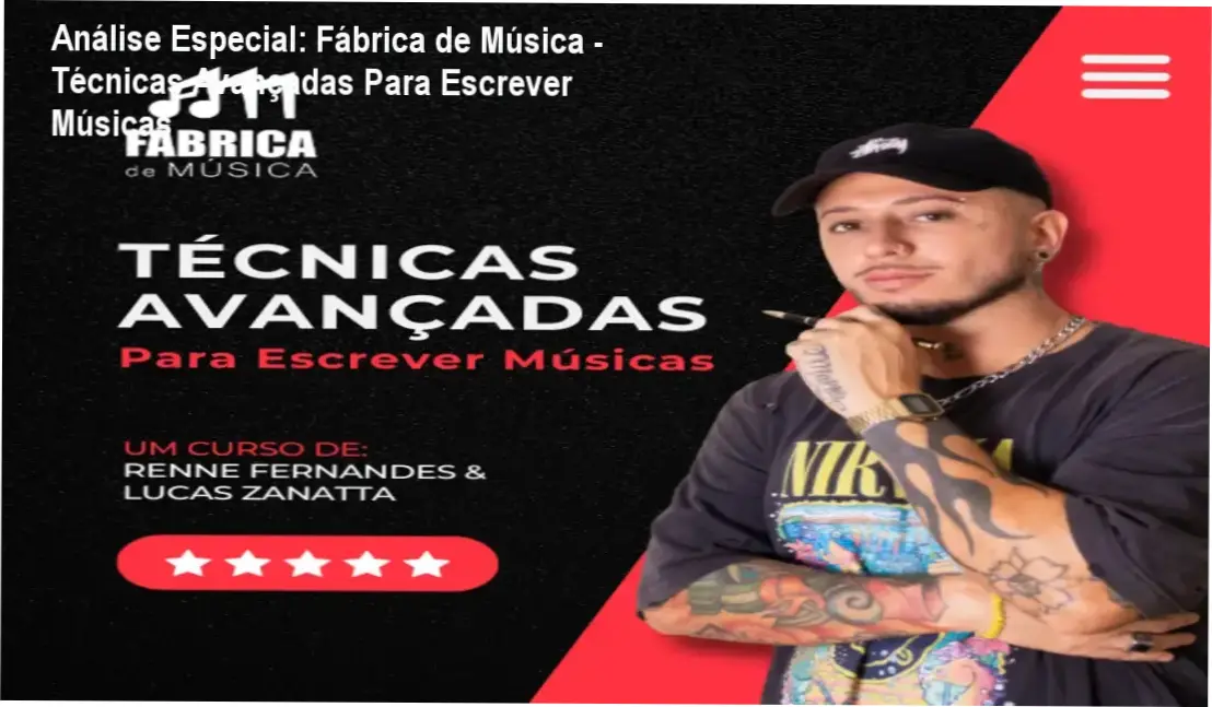 Análise Especial: Fábrica de Música - Técnicas Avançadas Para Escrever Músicas 1 Capa informativa sobre o tema Fábrica de Música - Técnicas Avançadas Para Escrever Músicas