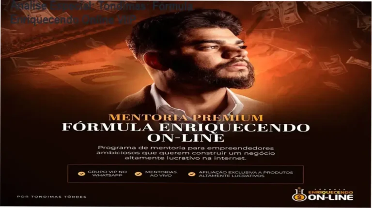 Capa informativa sobre o tema Tondimas: Fórmula Enriquecendo Online VIIP