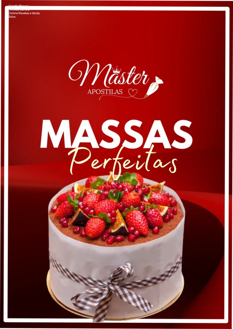 Capa da Apostila Massas Perfeitas da Marrara mostrando receitas de bolos profissionais