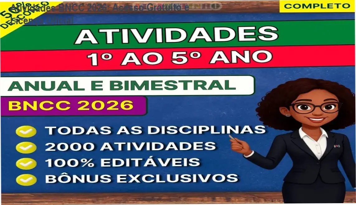 Atividades BNCC 2026 download gratuito licença oficial