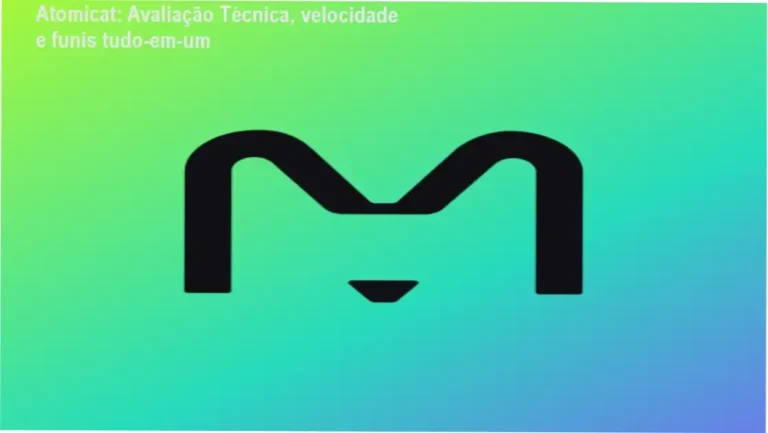 Interface da plataforma Atomicat mostrando funil visual, checkout integrado e opções de desconto