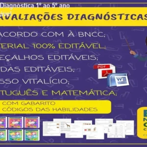 KIT Avaliação Diagnóstica 1º ao 5º ano – Pronto e Editável