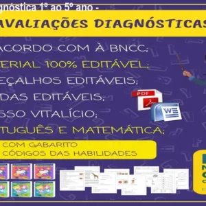 Avaliação Diagnóstica 1º ao 5º ano - Kit Só Escola