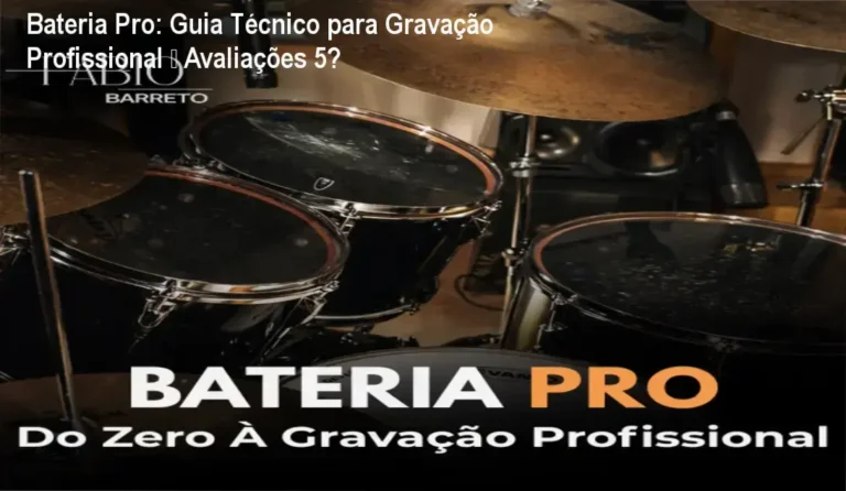 Imagem promocional do curso Bateria Pro destacando microfonação e gravação profissional