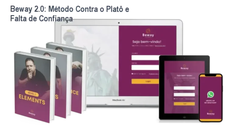 Tela do curso Beway 2.0 mostrando módulos de mecânica, vocabulário e confiança