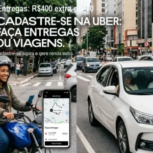 Bônus Uber Entregas: R$400 extra em 30 entregas