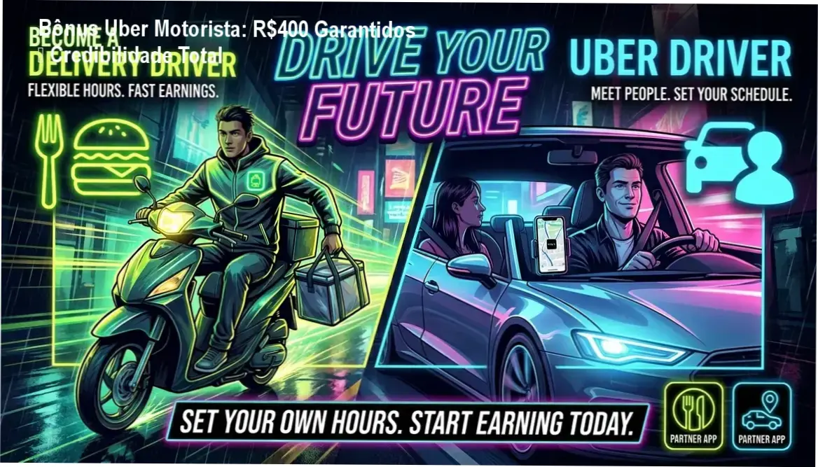 Bônus Uber Motorista – R$400 extra, alta credibilidade e custo‑benefício