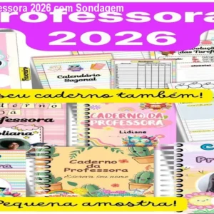 Caderno da Professora 2026 com Sondagem Diagnóstica