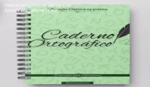 Capa do Caderno Ortográfico de Sabrina Cruz para crianças de 6 a 12 anos