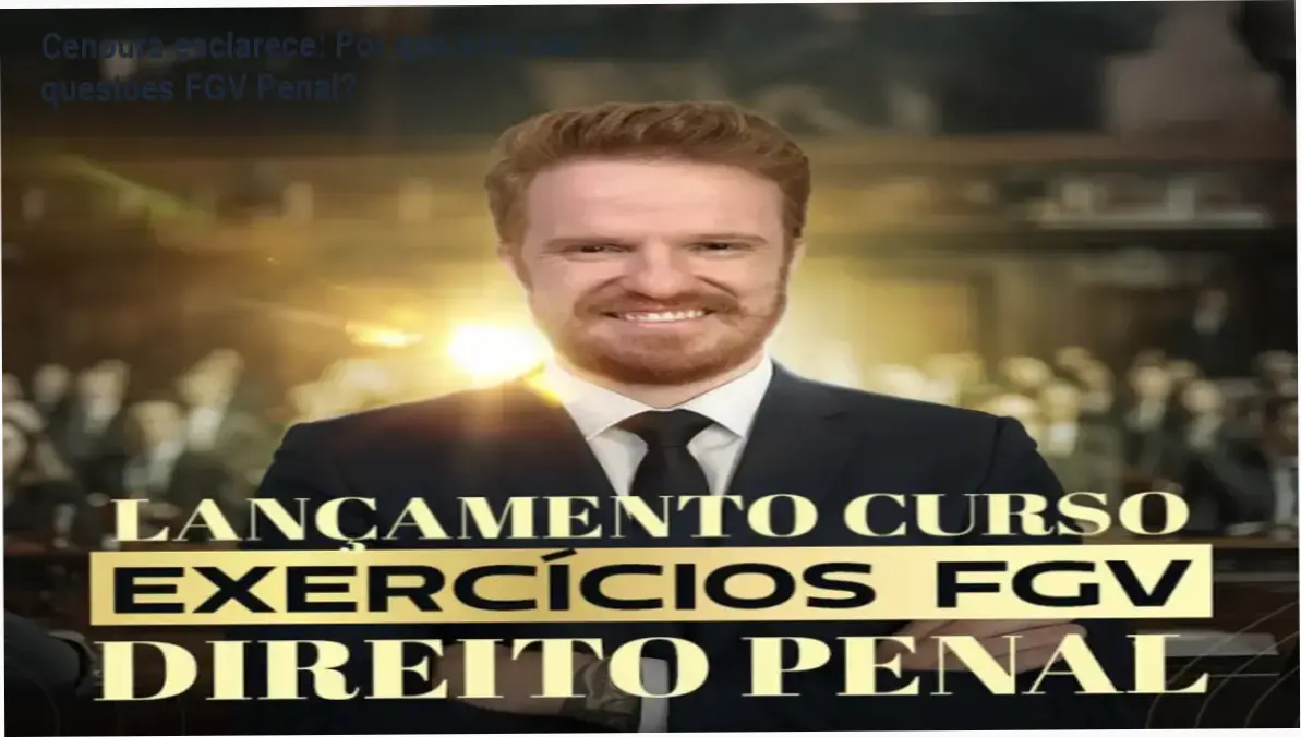 Professor Rafael Cenoura Zanferdini apresentando o curso de exercícios FGV Penal