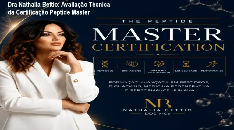 Dra Nathalia Bettio: Avaliação Técnica da Certificação Peptide Master 7 Dra Nathalia Bettio apresentando a Certificação Internacional em Peptídeos