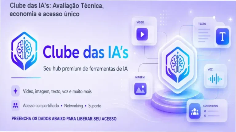 Tela do Clube das IA's mostrando oferta de assinatura com múltiplas ferramentas de IA