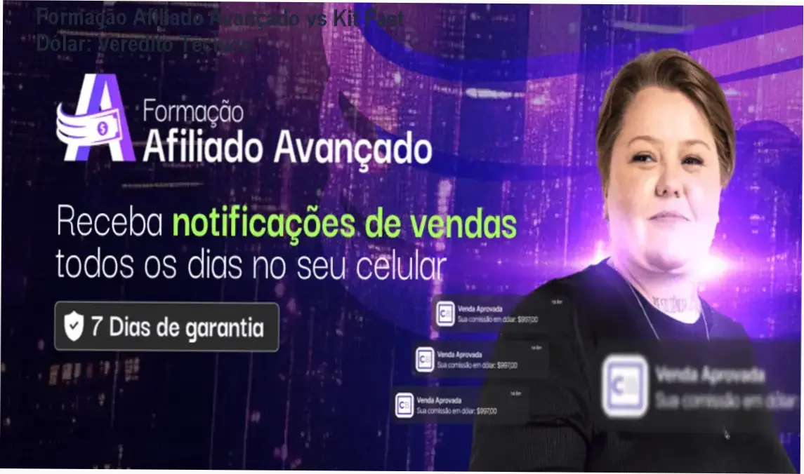 Formação Afiliado Avançado vs Kit Fast Dólar: Veredito Técnico 1 Comparativo visual da Formação Afiliado Avançado com o Kit Fast Dólar, destacando vantagens e diferenças.