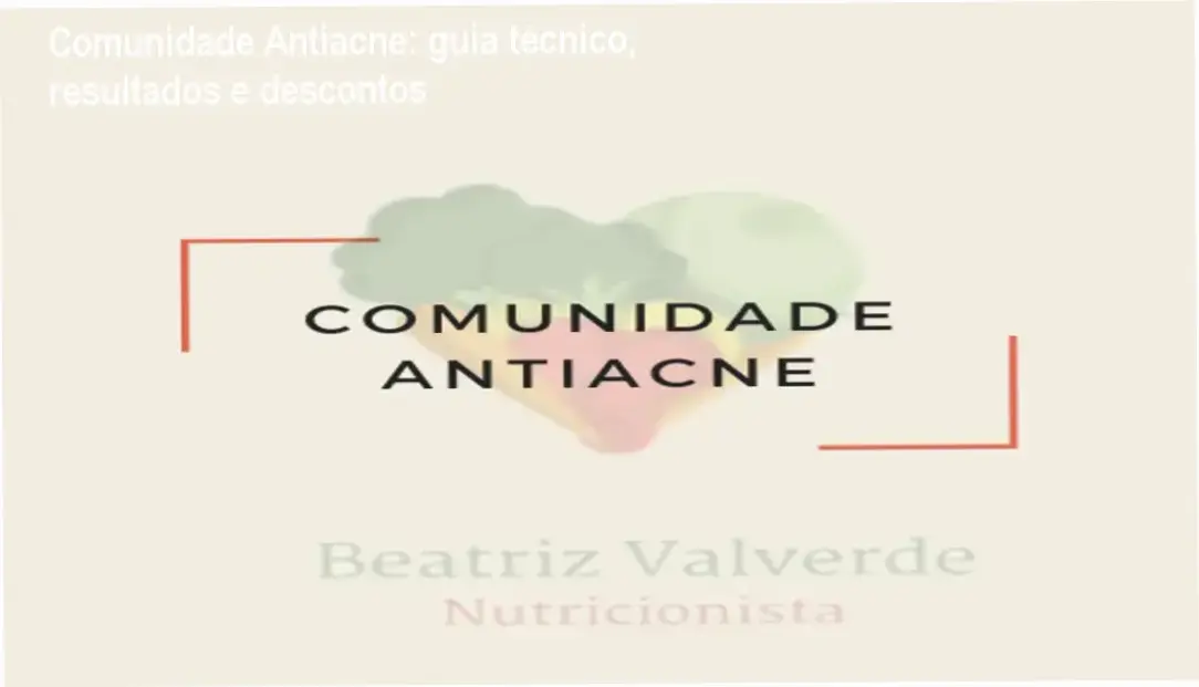 Imagem promocional da Comunidade Antiacne mostrando oferta com cupom de desconto