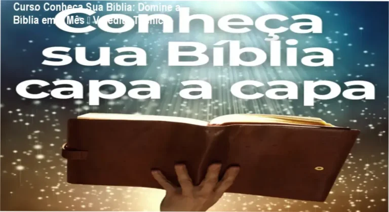 Imagem promocional do Curso Conheça Sua Bíblia com destaque para suporte via WhatsApp e bônus de e‑books