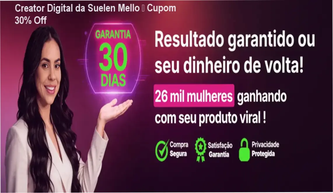 Creator Digital de Suelen Mello – oferta de cupom de desconto