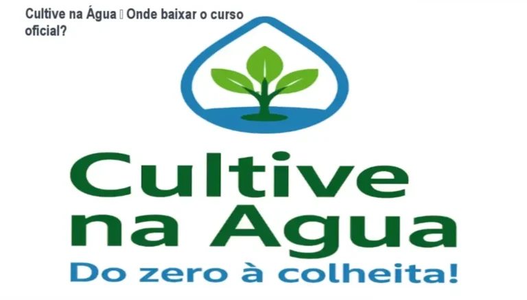 Tela do curso Cultive na Água mostrando a opção de download oficial