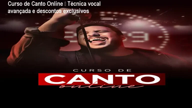 Curso de Canto Online – Técnica vocal avançada e descontos exclusivos 6 Imagem do Curso de Canto Online mostrando um estudante praticando vocalises com microfone, destacando técnica vocal e resultados reais
