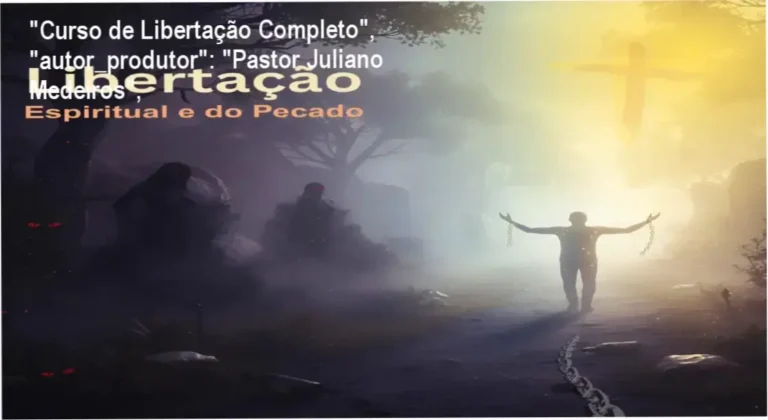 "Curso de Libertação Completo", "autor_produtor": "Pastor Juliano Medeiros", 6 “Curso de Libertação Completo”, “autor_produtor”: “Pastor Juliano Medeiros”,