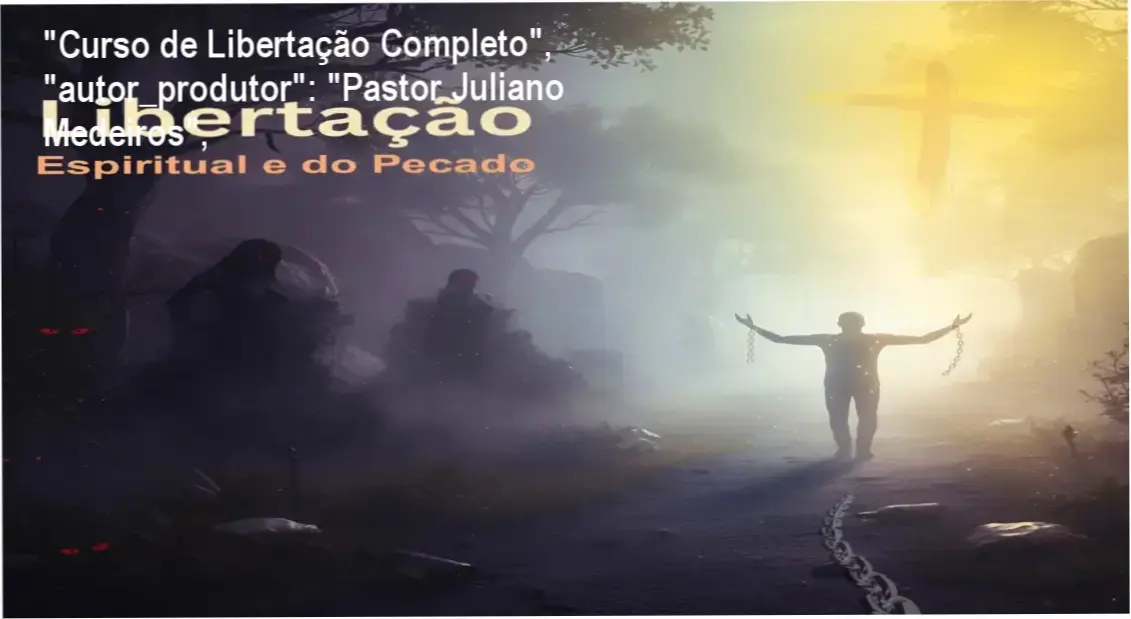 "Curso de Libertação Completo", "autor_produtor": "Pastor Juliano Medeiros", CUPOM DE DESCONTO