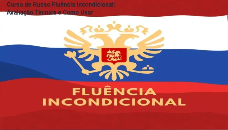 Tela do Curso de Russo Fluência Incondicional mostrando módulos de aprendizado e suporte do professor Thiago de Melo
