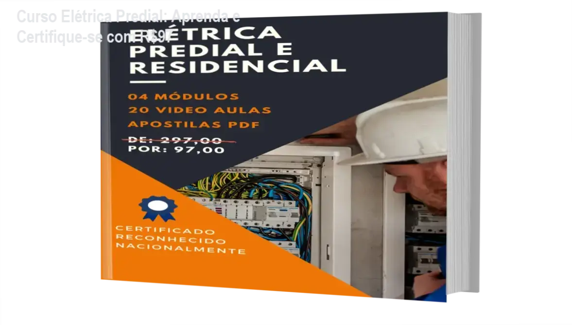 Imagem promocional do Curso Elétrica Predial e Residencial com desconto especial
