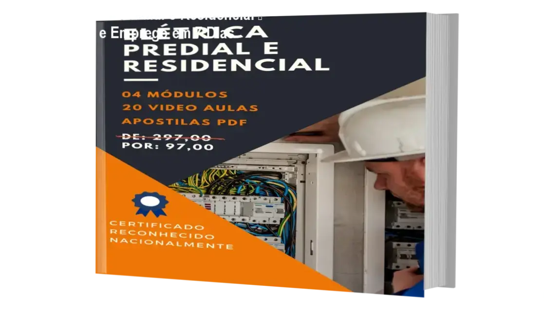 Curso Elétrica Predial e Residencial – Certificado e Emprego em 7 Dias 1 Imagem do Curso Elétrica Predial e Residencial mostrando aulas online e certificado