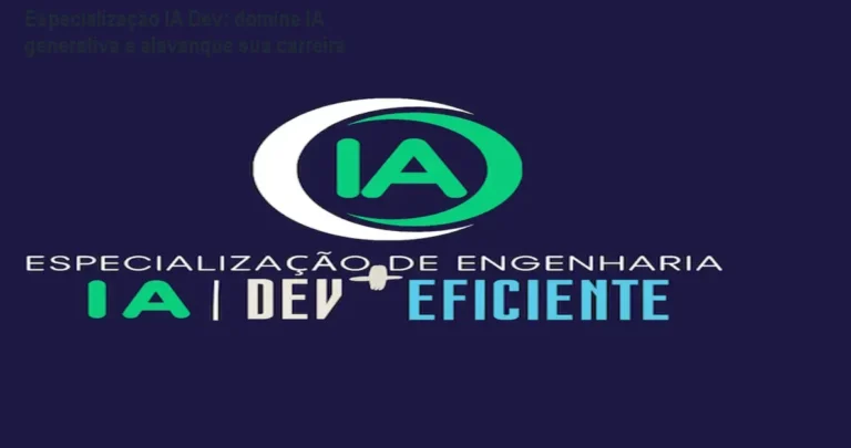 Especialização IA Dev: domine IA generativa e alavanque sua carreira 5 Imagem do curso online de engenharia de software aplicada à IA generativa mostrando um desenvolvedor construindo pipelines de IA