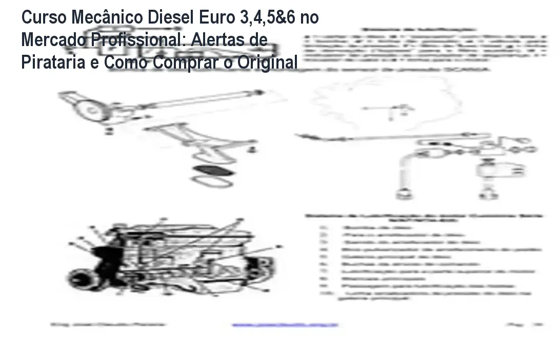 Curso Mecânico Diesel Euro 3,4,5&6 no Mercado Profissional: Alertas de Pirataria e Como Comprar o Original 1 Curso Mecânico Diesel Euro 3,4,5&6 no Mercado Profissional: Alertas de Pirataria e Como Comprar o Original